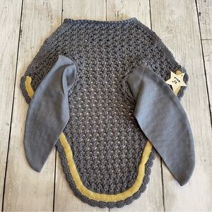 NEW WITH TAGS STAR J’s HORSE FLY BONNET FLY VEIL EAR COVER GREY KNITTED